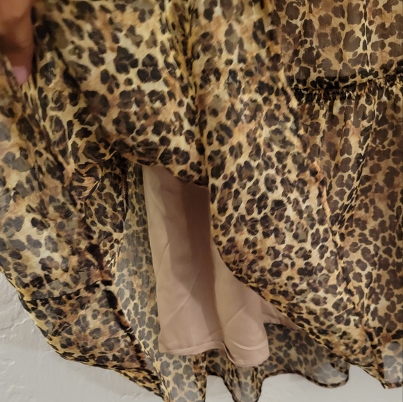 Zara Leopard Printed Mini Dress Size Medium NWT - Picture 7 of 7